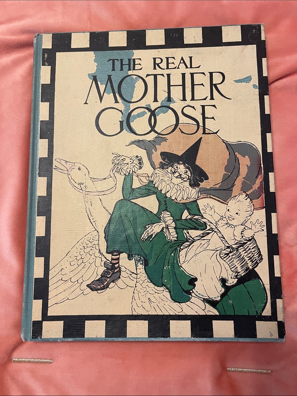 The Real Mother Goose 1944 edition Rand McNally hardback - Green, Black, Cream